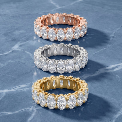 Oval Cut Lab Grown Diamond Ring in Yellow Gold