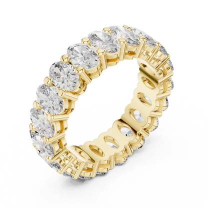 Oval Cut Lab Grown Diamond Ring in Yellow Gold