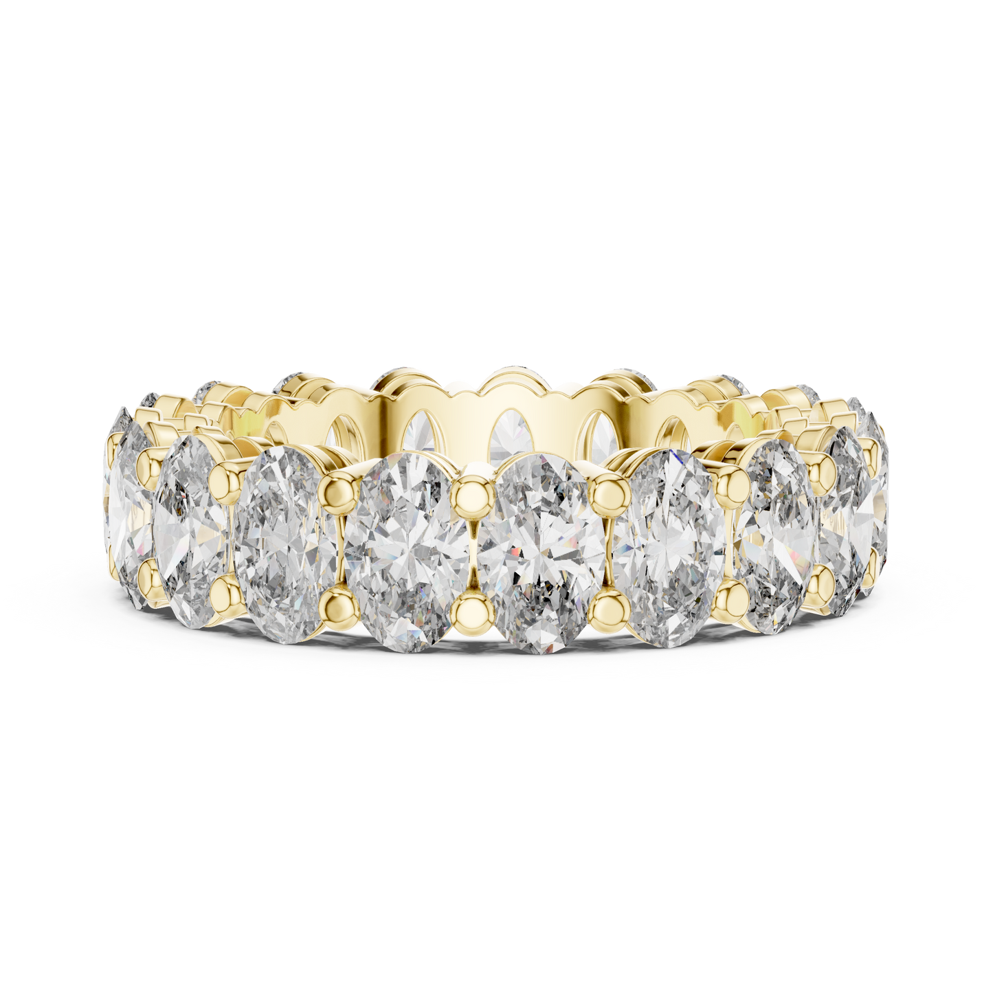 Oval Cut Lab Grown Diamond Ring in Yellow Gold