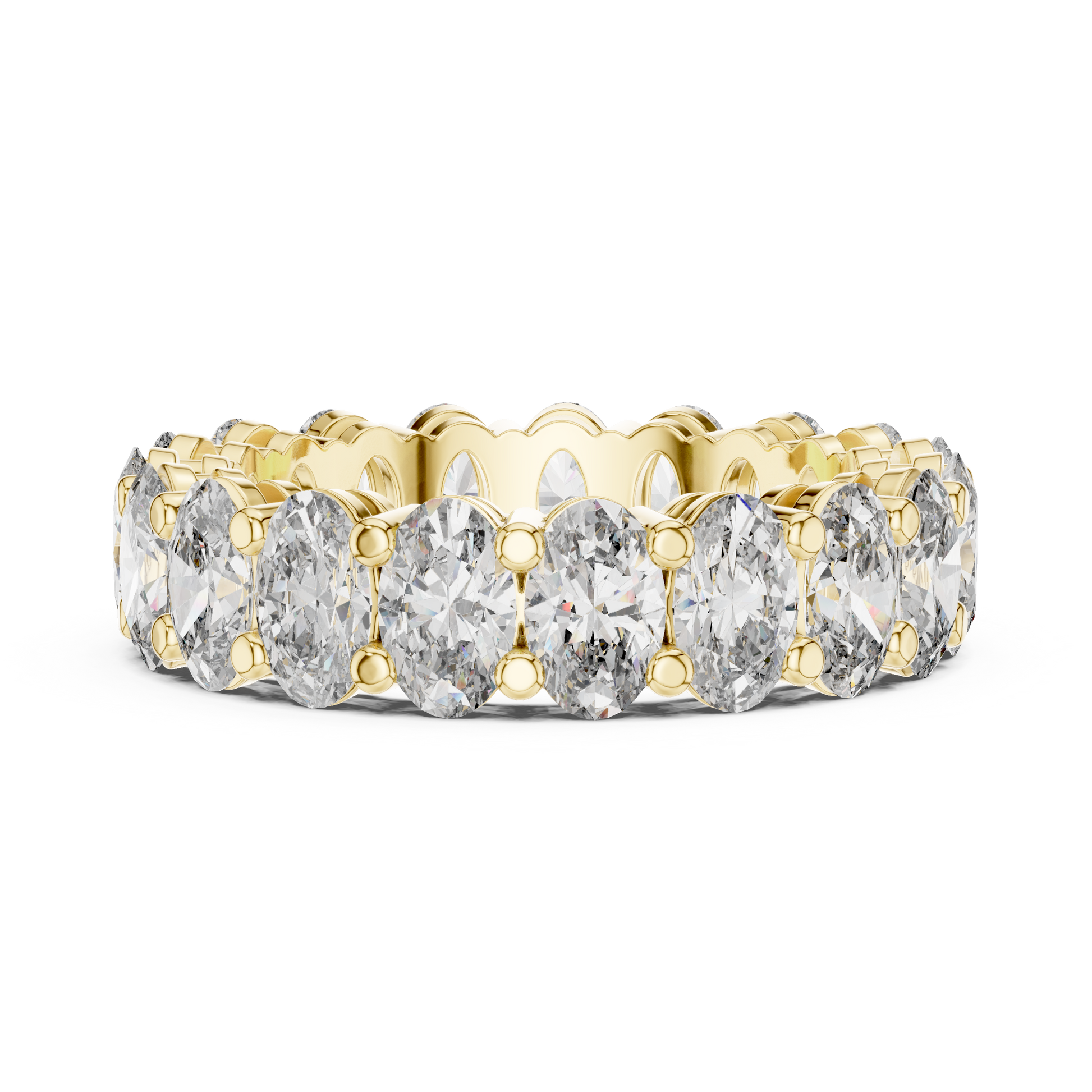 Oval Cut Lab Grown Diamond Ring in Yellow Gold