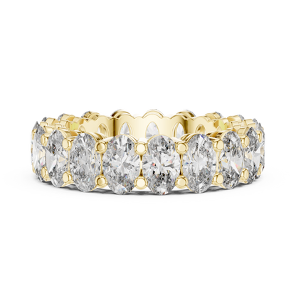 Oval Cut Lab Grown Diamond Ring in Yellow Gold