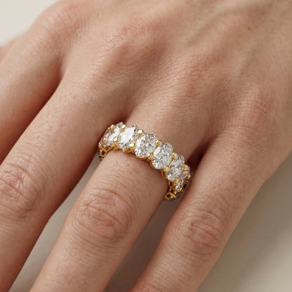 Oval Cut Lab Grown Diamond Ring in Yellow Gold