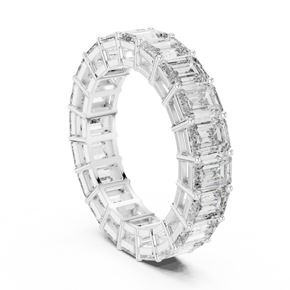 Emerald Cut Lab Grown Diamond Ring in Platinum