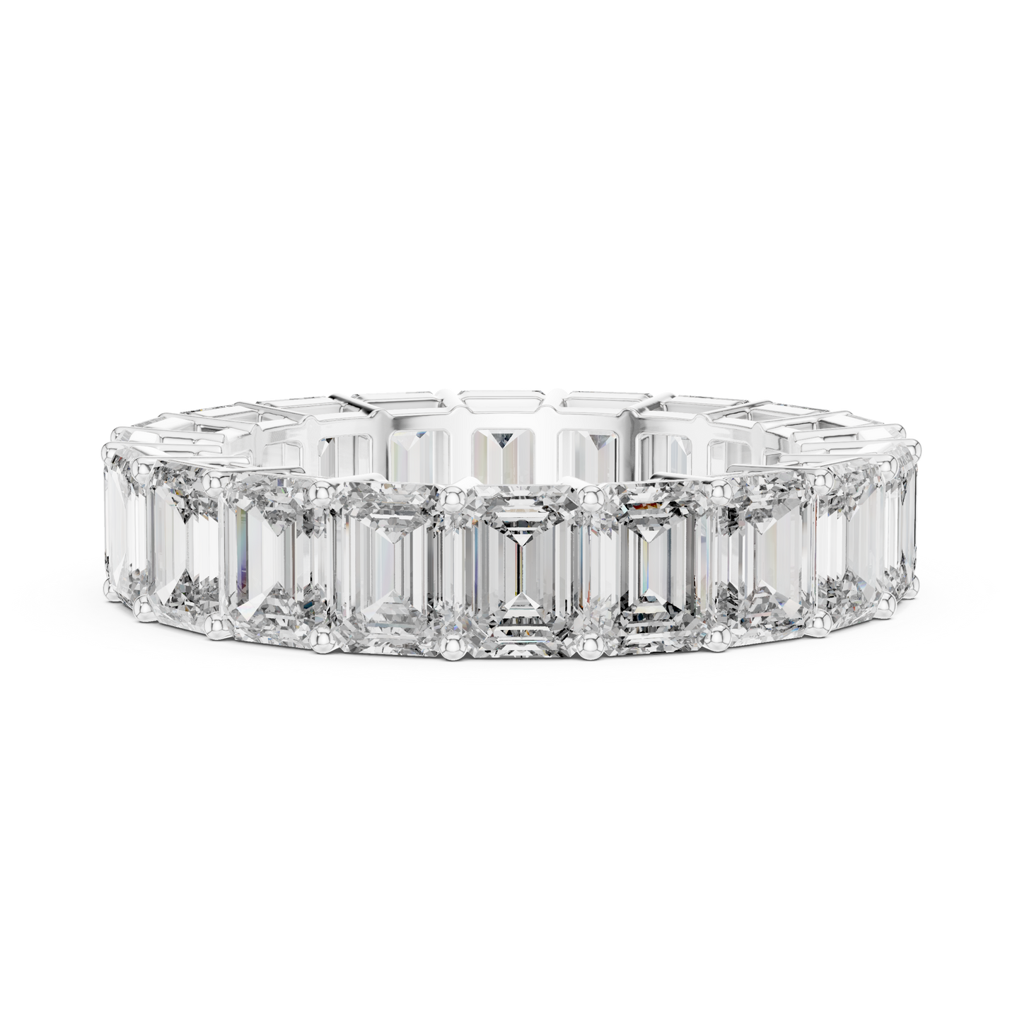 Emerald Cut Lab Grown Diamond Ring in Platinum