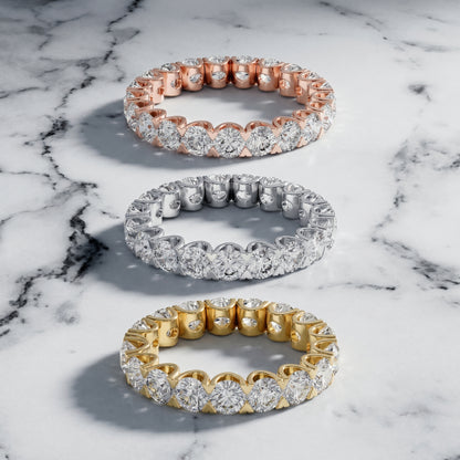Round Cut Lab Grown Diamond Ring in Rose Gold
