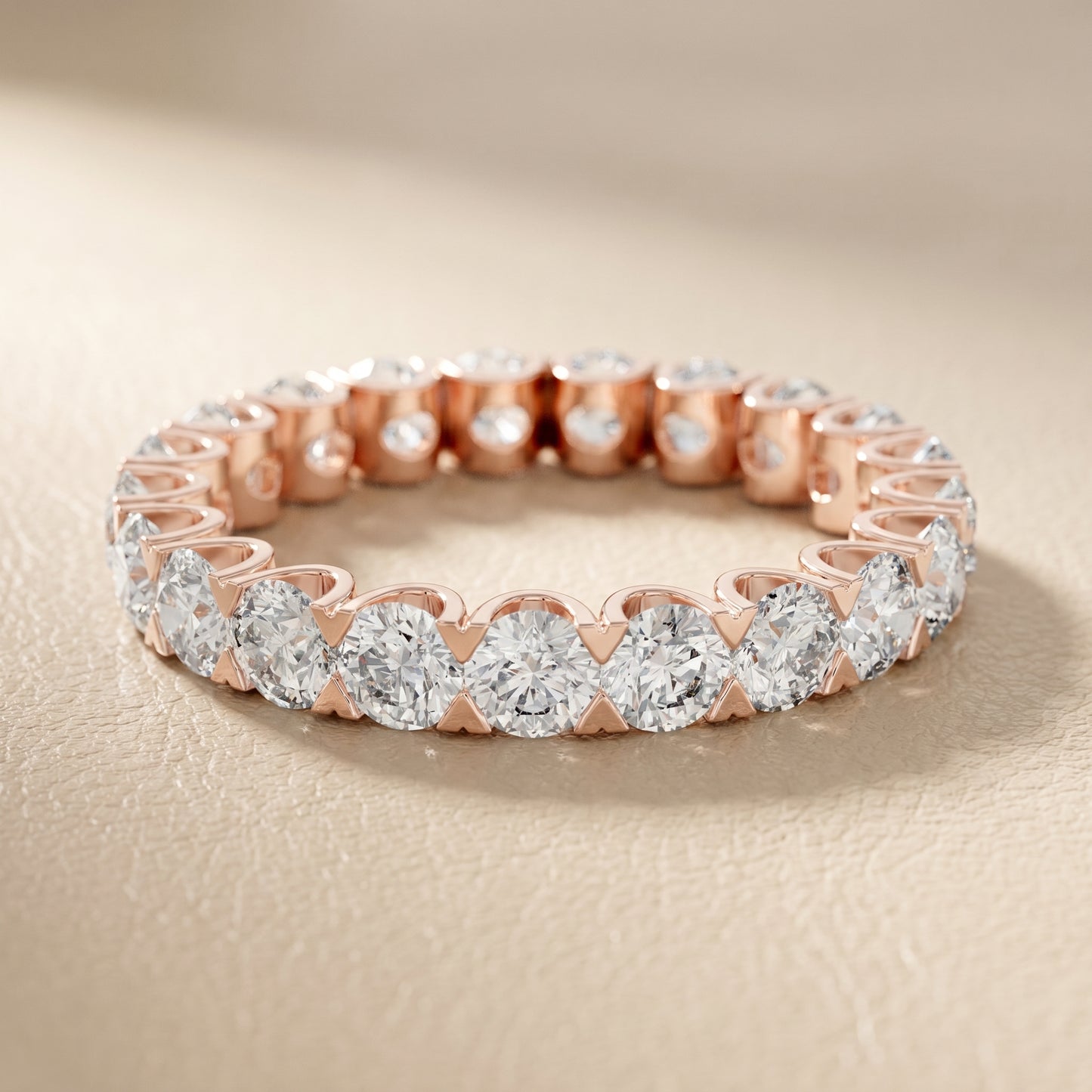 Round Cut Lab Grown Diamond Ring in Rose Gold