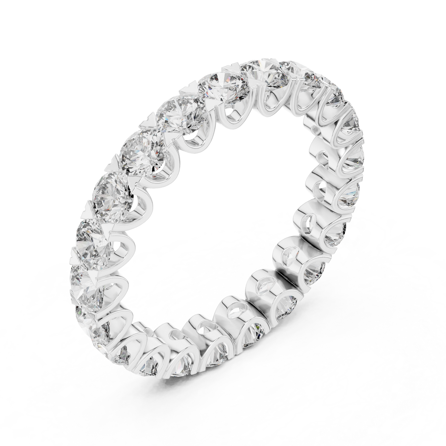 Round Cut Lab Grown Diamond Ring in Platinum