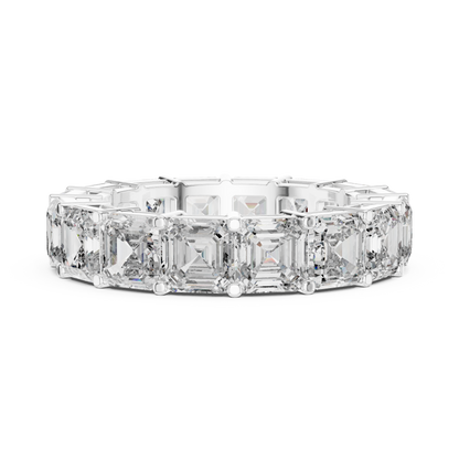Asscher Cut Lab Grown Diamond Ring in Platinum