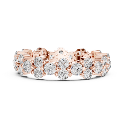 Round Cut Lab Grown Diamond Ring in Rose Gold
