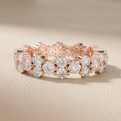 Round Cut Lab Grown Diamond Ring in Rose Gold