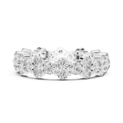 Round Cut Lab Grown Diamond Ring in Platinum