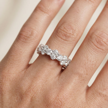 Round Cut Lab Grown Diamond Ring in Platinum