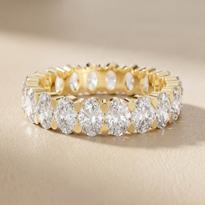 Oval Cut Lab Grown Diamond Ring in Yellow Gold
