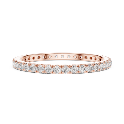 Round Cut Lab Grown Diamond Ring in Rose Gold