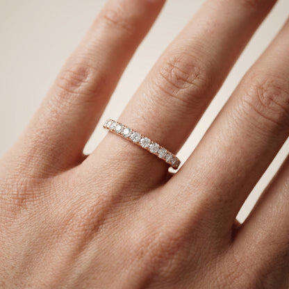 Round Cut Lab Grown Diamond Ring in Rose Gold
