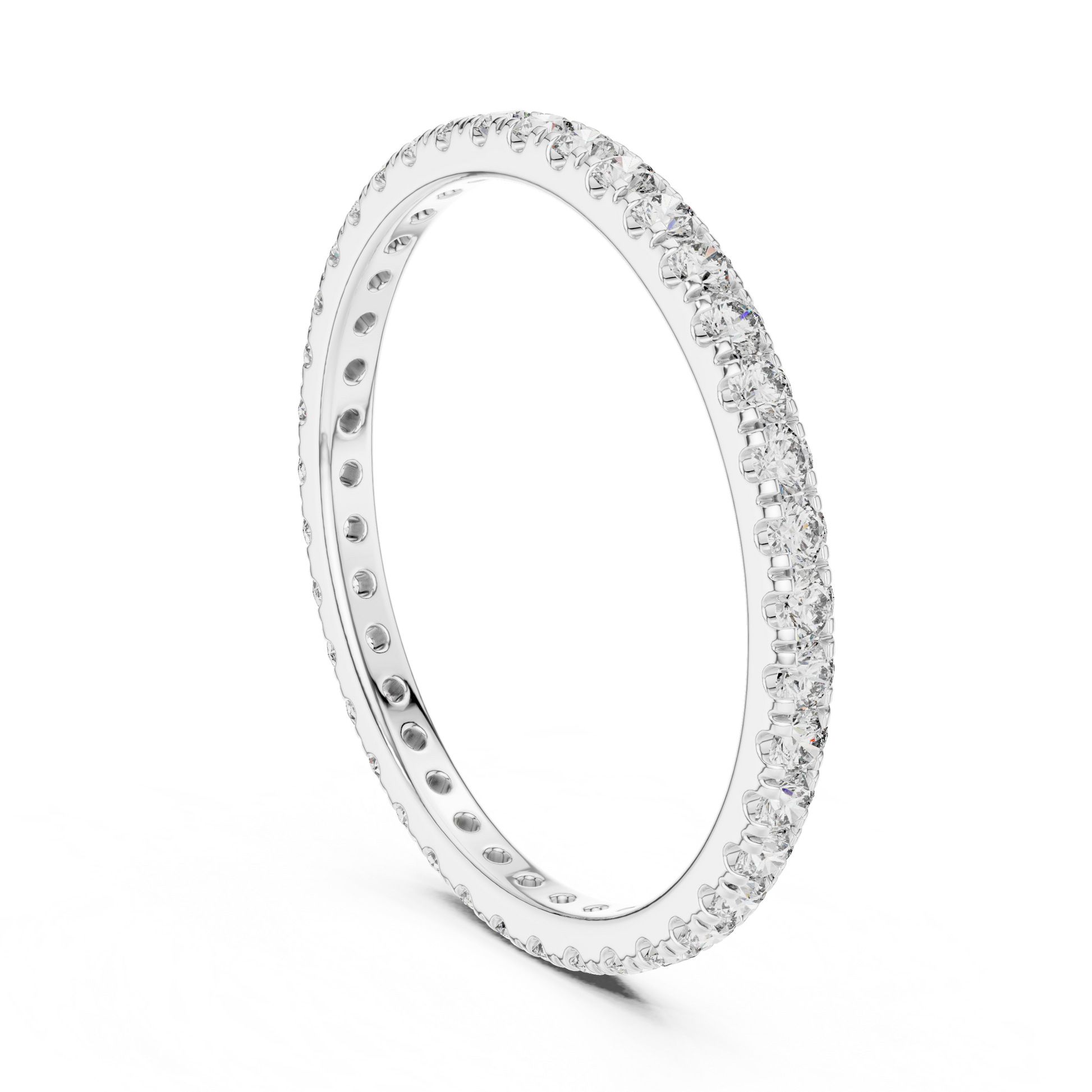 Round Cut Lab Grown Diamond Ring in Platinum