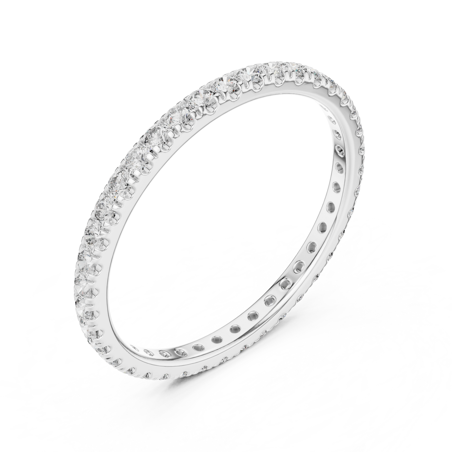 Round Cut Lab Grown Diamond Ring in Platinum