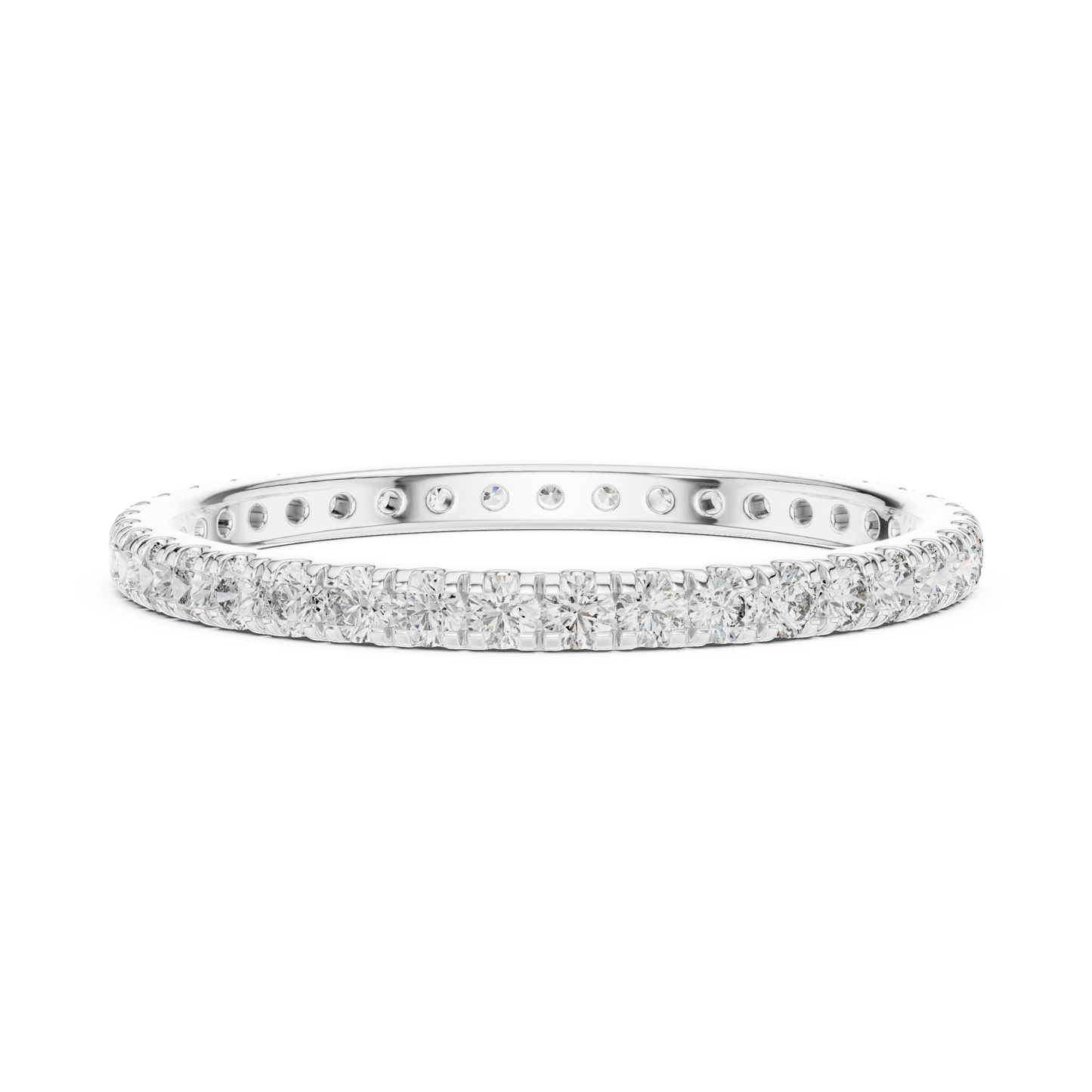 Round Cut Lab Grown Diamond Ring in Platinum