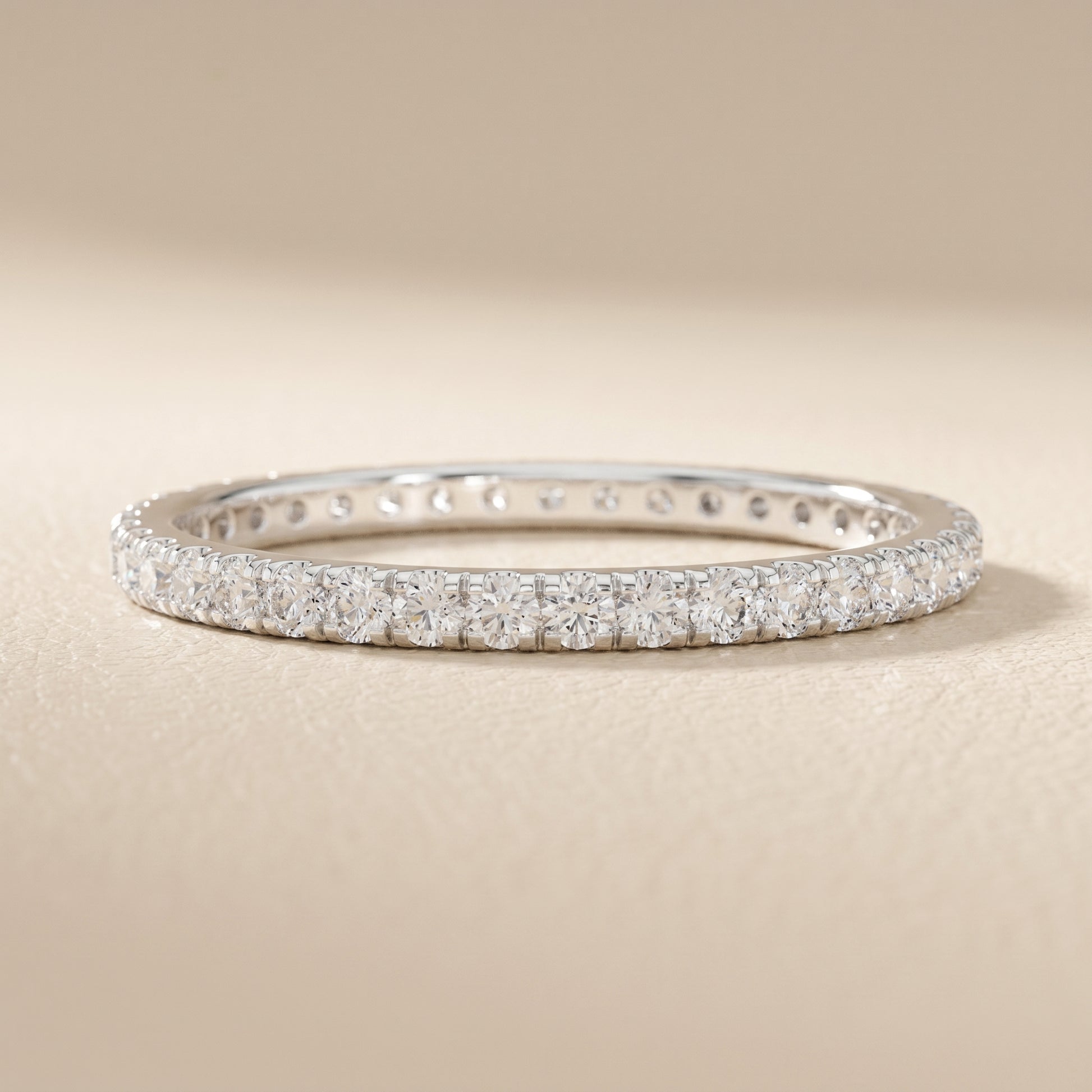 Round Cut Lab Grown Diamond Ring in Platinum