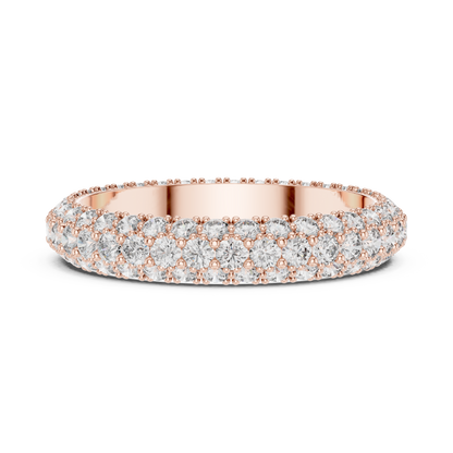 Round Cut Lab Grown Diamond Ring in Rose Gold