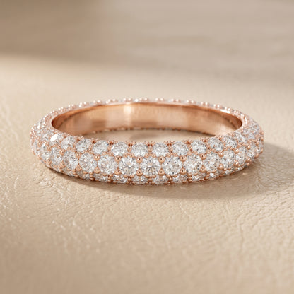 Round Cut Lab Grown Diamond Ring in Rose Gold