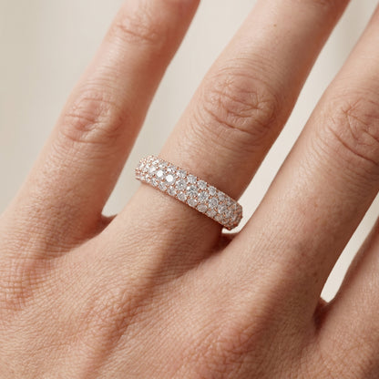 Round Cut Lab Grown Diamond Ring in Rose Gold