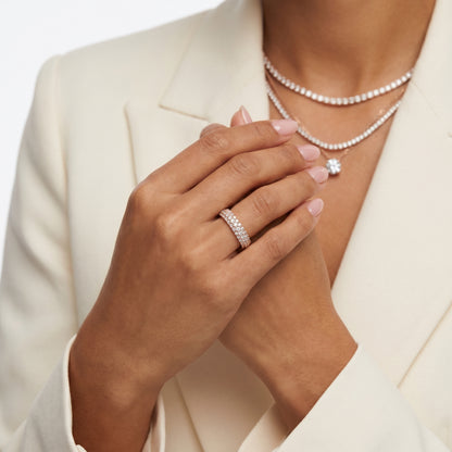 Round Cut Lab Grown Diamond Ring in Rose Gold