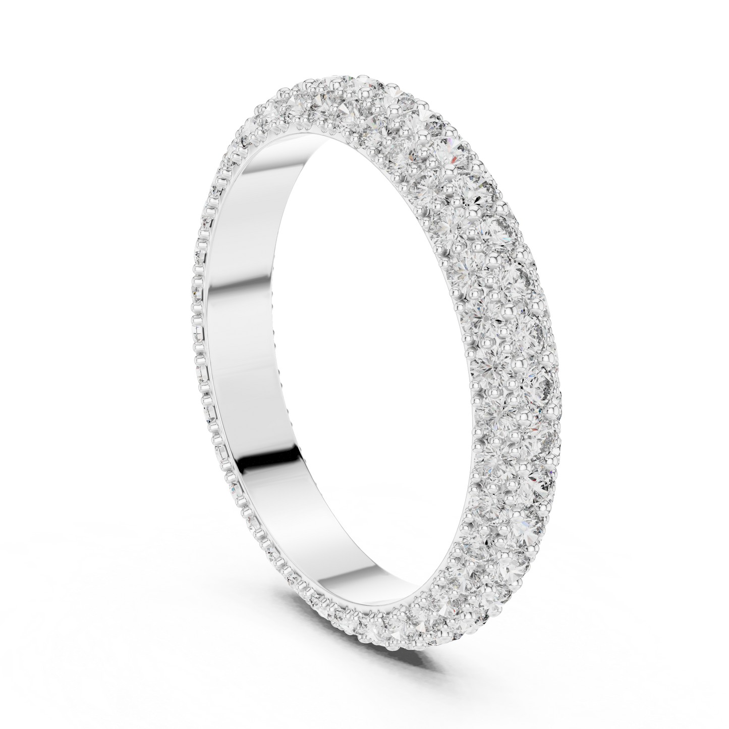 Round Cut Lab Grown Diamond Ring in Platinum