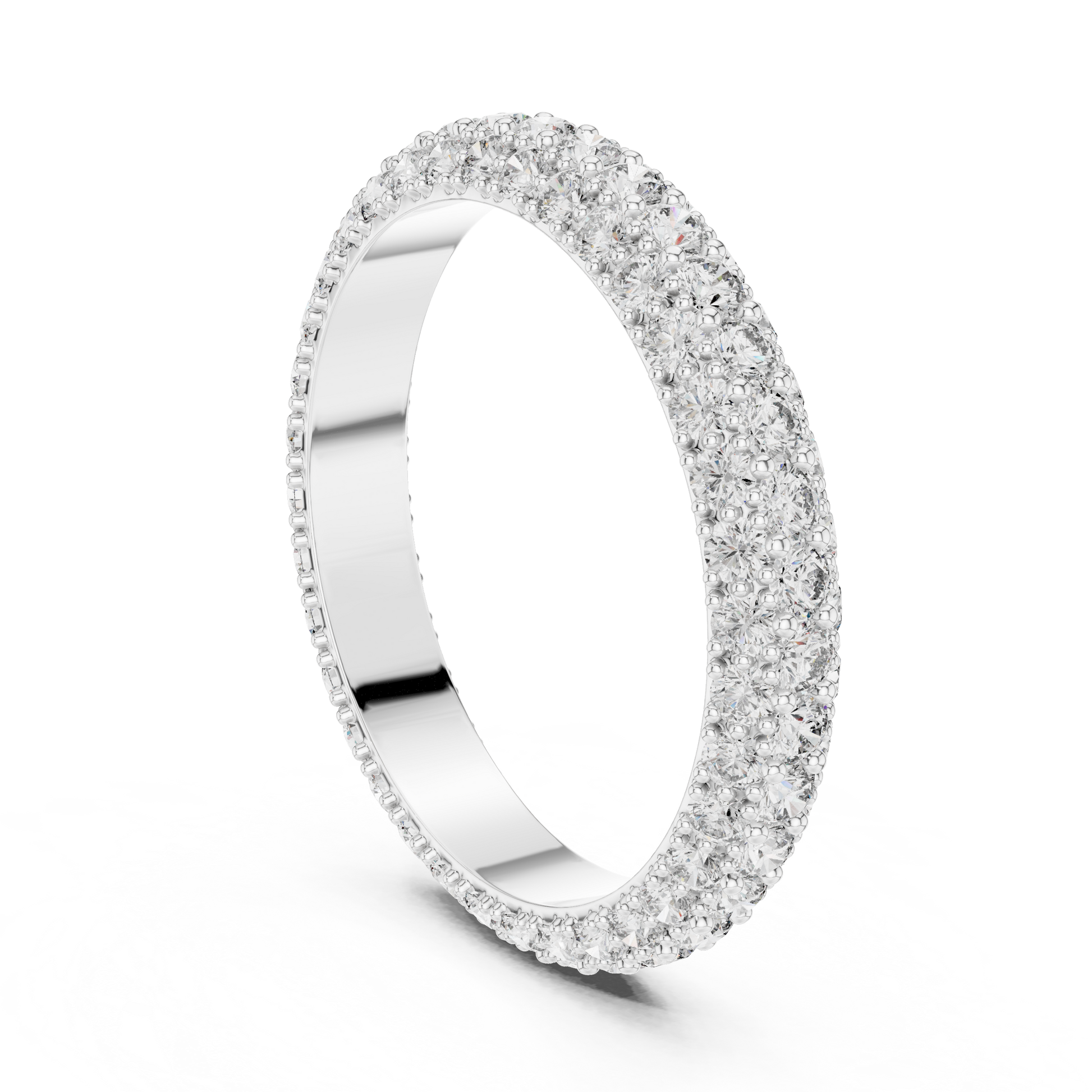 Round Cut Lab Grown Diamond Ring in Platinum