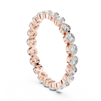 Round Cut Lab Grown Diamond Ring in Rose Gold