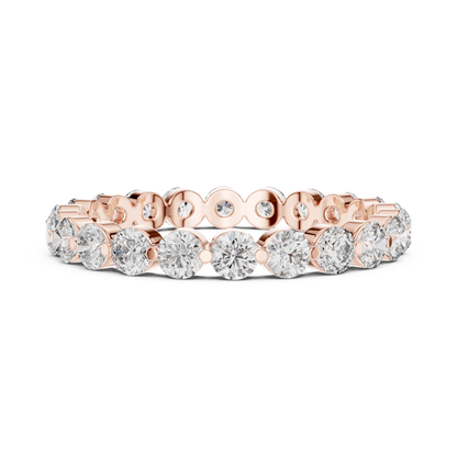 Round Cut Lab Grown Diamond Ring in Rose Gold