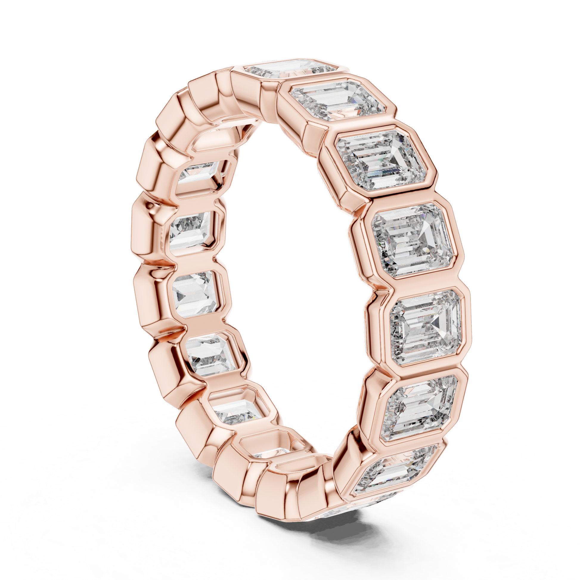 Radiant Cut Lab Grown Diamond Ring in Rose Gold