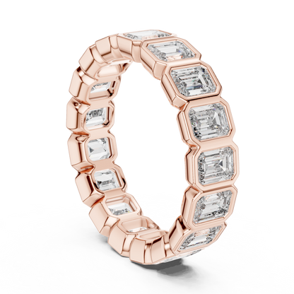 Radiant Cut Lab Grown Diamond Ring in Rose Gold