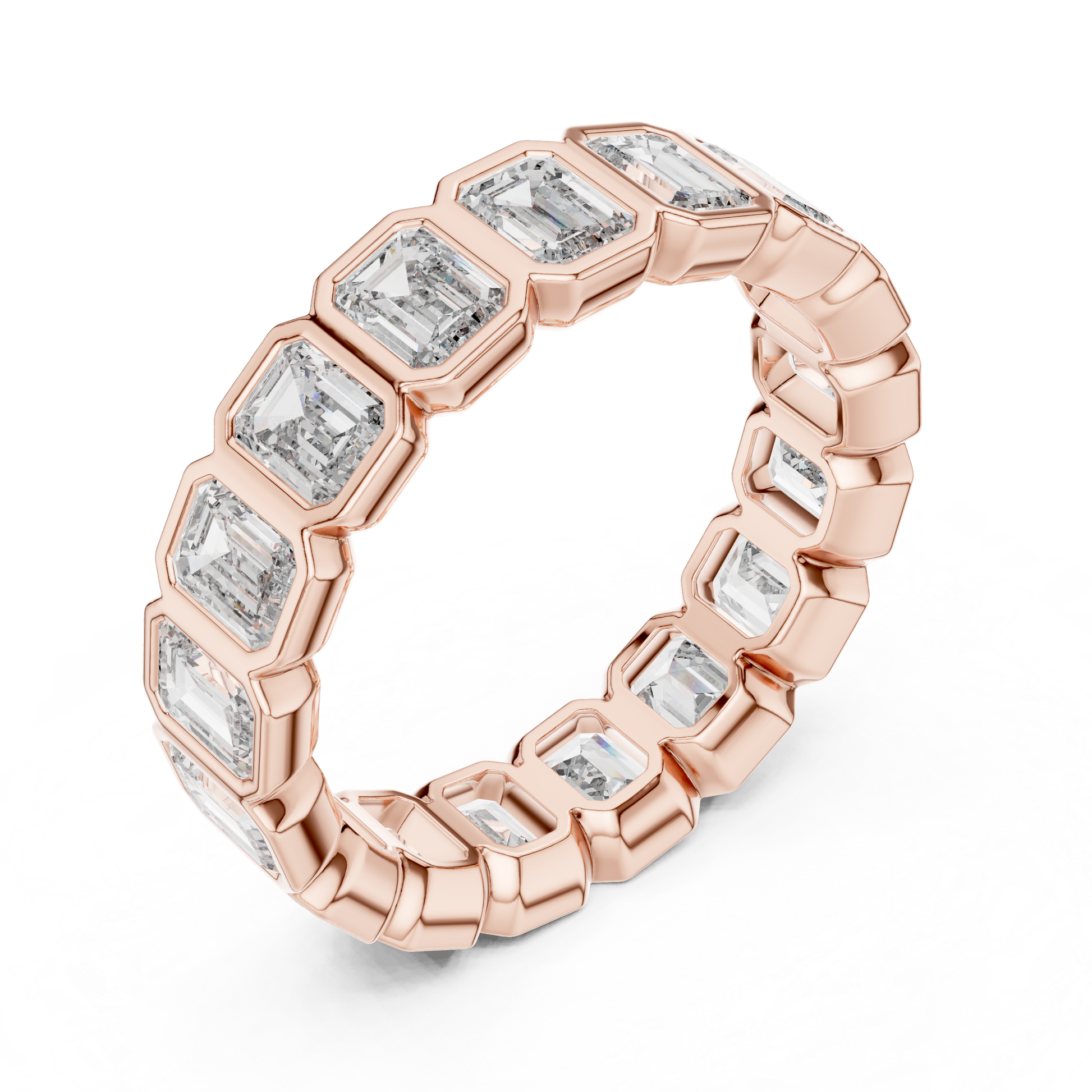 Radiant Cut Lab Grown Diamond Ring in Rose Gold