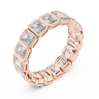 Radiant Cut Lab Grown Diamond Ring in Rose Gold