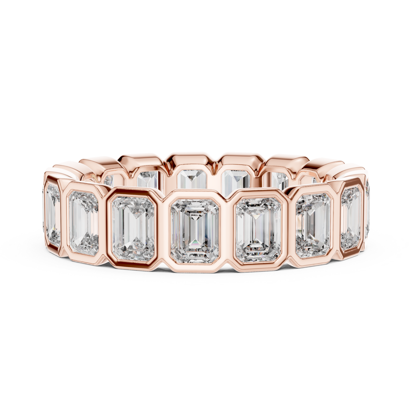 Radiant Cut Lab Grown Diamond Ring in Rose Gold