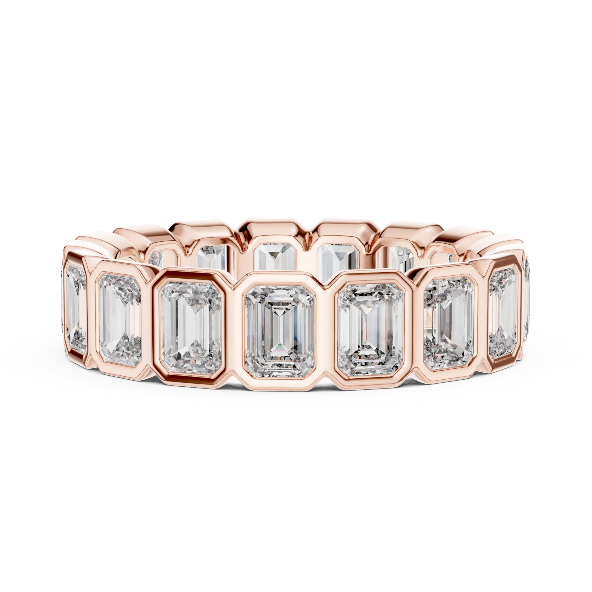Radiant Cut Lab Grown Diamond Ring in Rose Gold