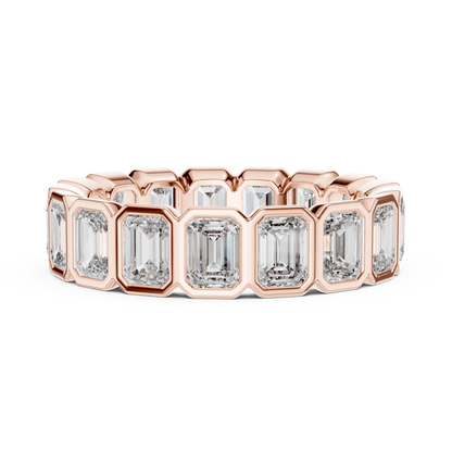 Radiant Cut Lab Grown Diamond Ring in Rose Gold