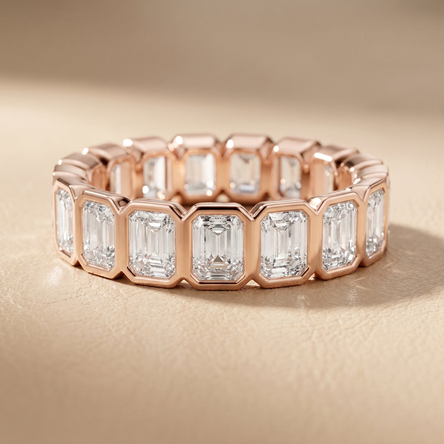 Radiant Cut Lab Grown Diamond Ring in Rose Gold