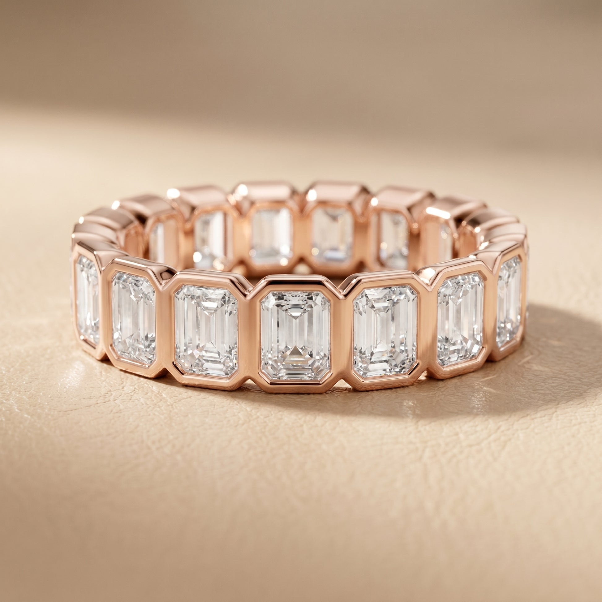 Radiant Cut Lab Grown Diamond Ring in Rose Gold