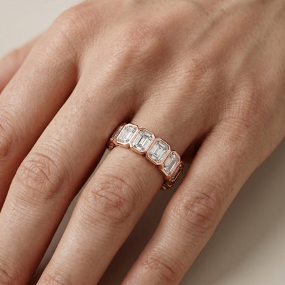Radiant Cut Lab Grown Diamond Ring in Rose Gold