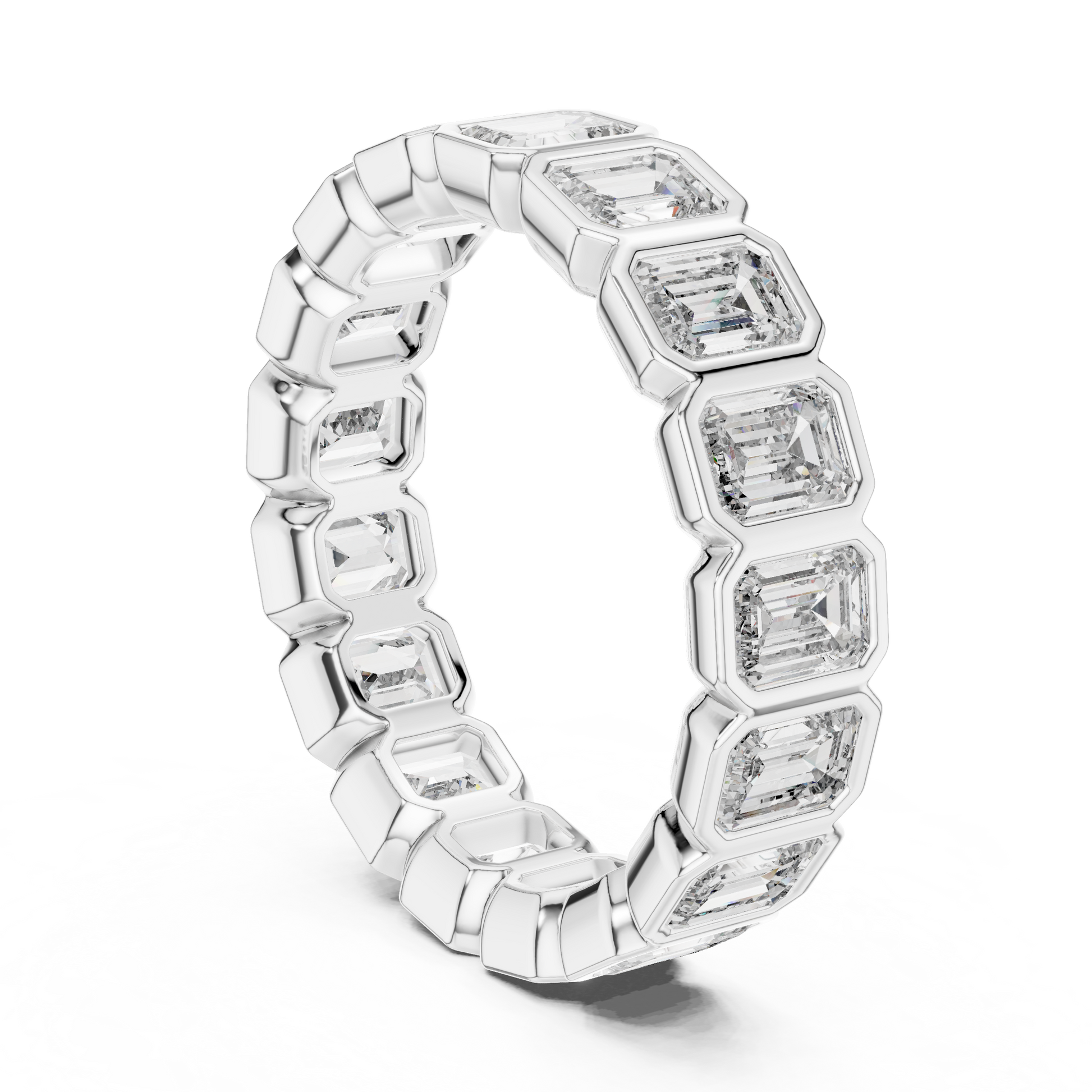 Radiant Cut Lab Grown Diamond Ring in White Gold