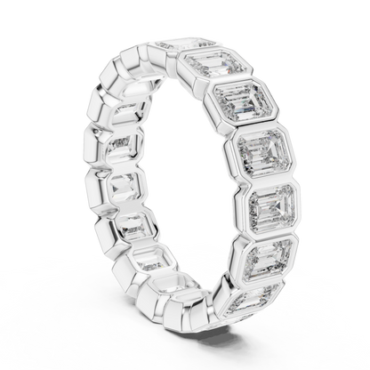 Radiant Cut Lab Grown Diamond Ring in Platinum