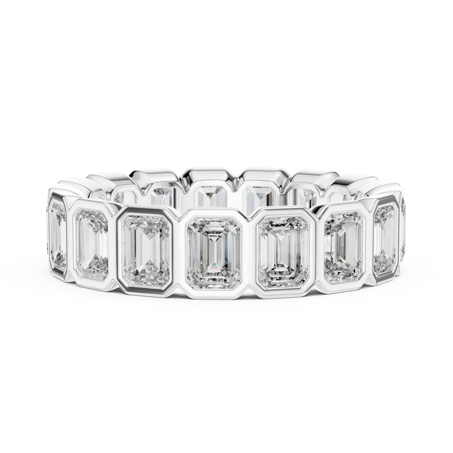 Radiant Cut Lab Grown Diamond Ring in White Gold