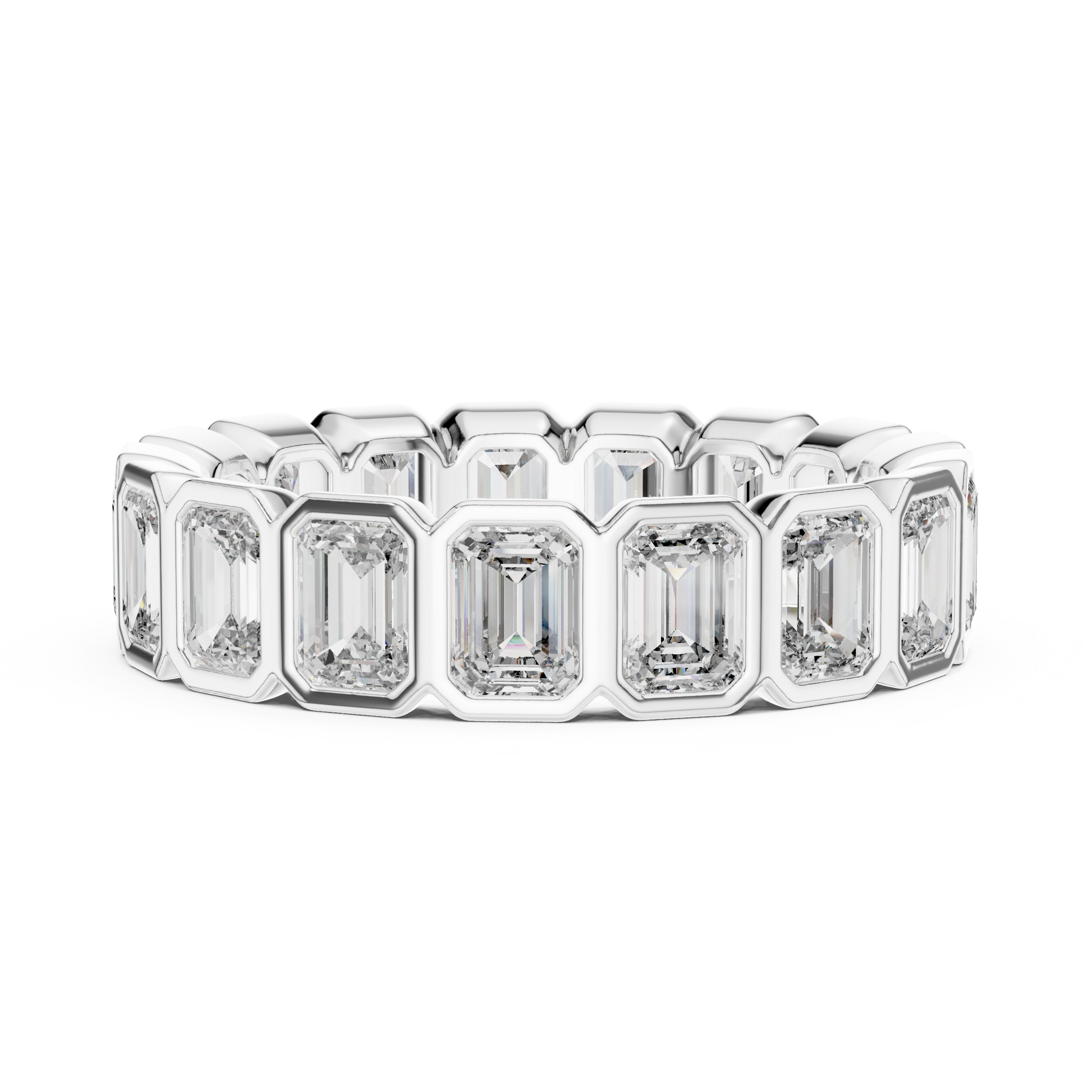 Radiant Cut Lab Grown Diamond Ring in White Gold