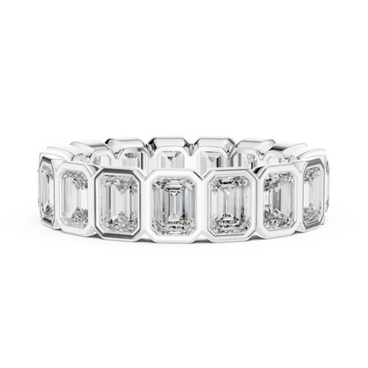 Radiant Cut Lab Grown Diamond Ring in Platinum
