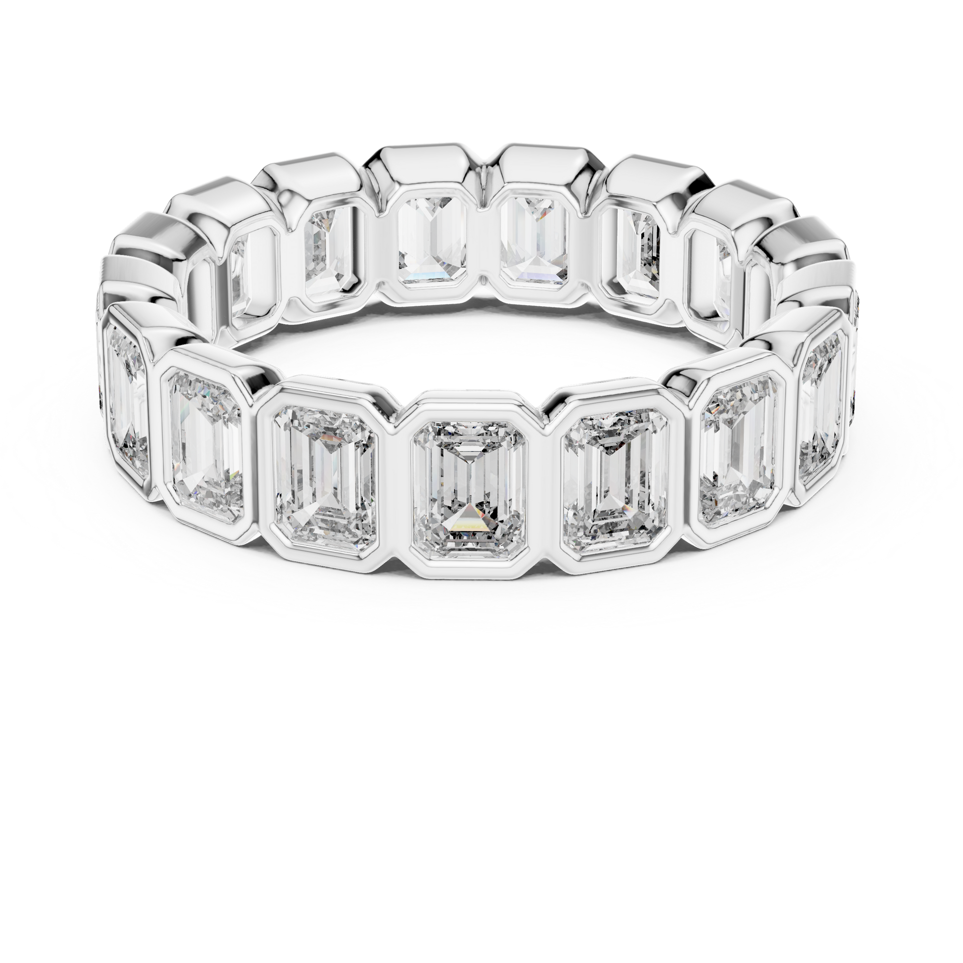 Radiant Cut Lab Grown Diamond Ring in White Gold