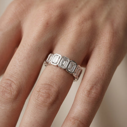 Radiant Cut Lab Grown Diamond Ring in White Gold