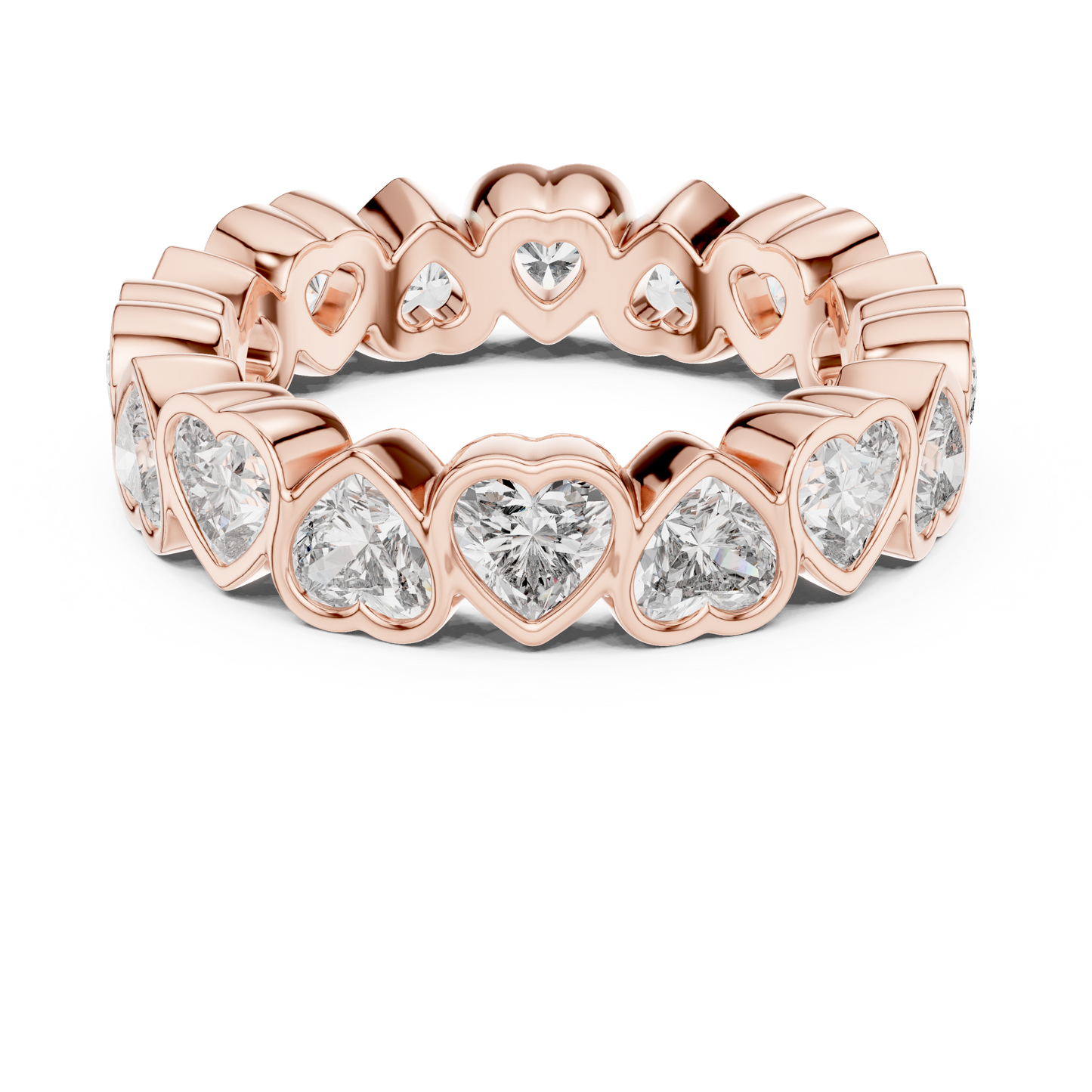 Heart Cut Lab Grown Diamond Ring in Rose Gold