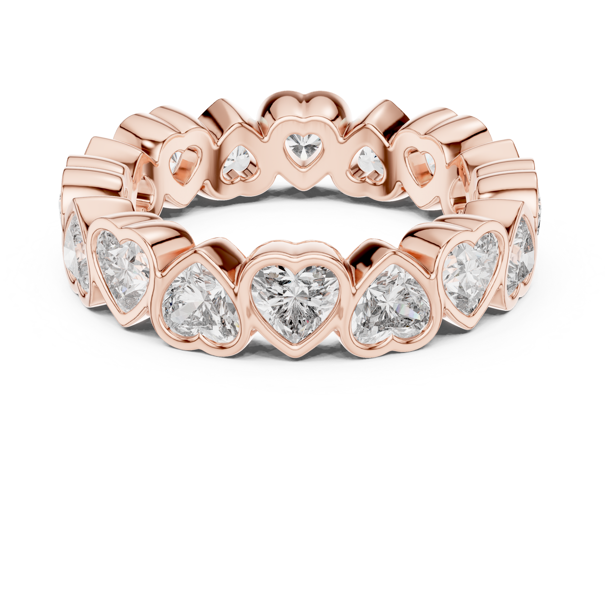 Heart Cut Lab Grown Diamond Ring in Rose Gold